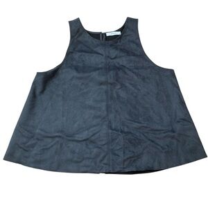 Ricki's Faux Suede Tank Top in Black - Size Medium